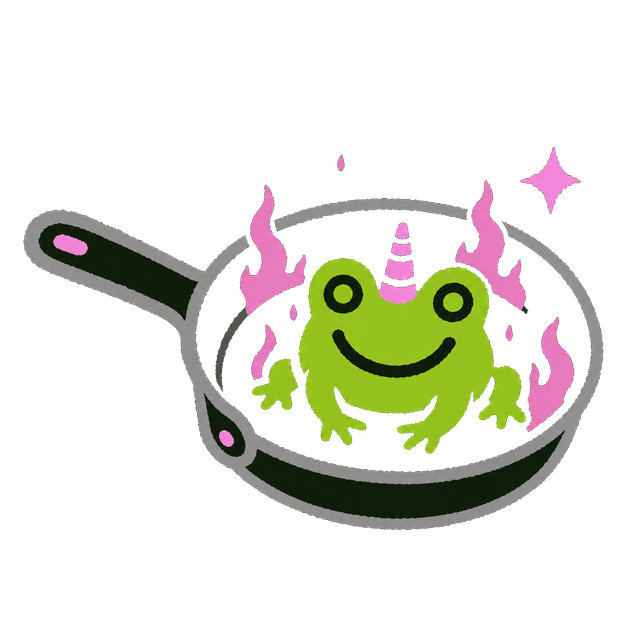Content frog in a pan